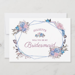 Parisian Charm Chic Be My Bridesmaid Proposal Card