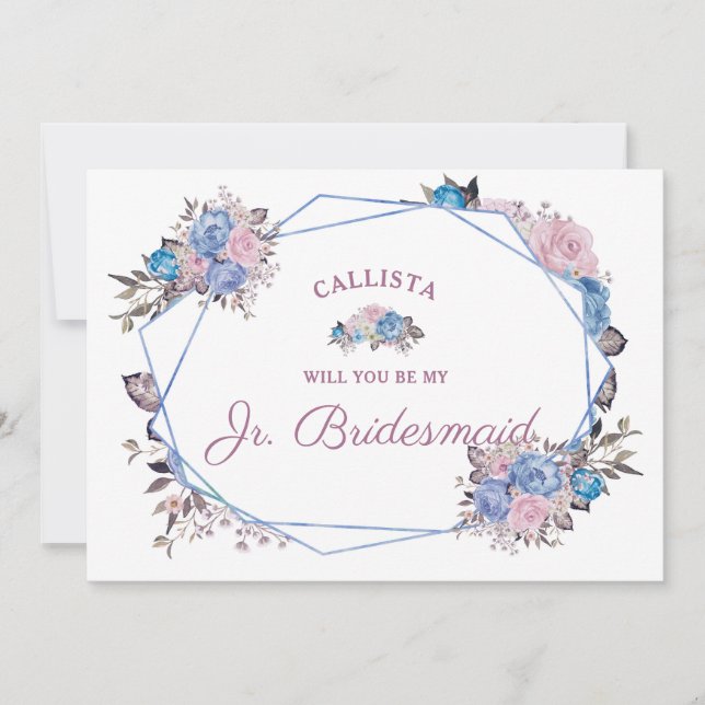 Parisian Charm Chic Be My Jr. Bridesmaid Proposal (Front)