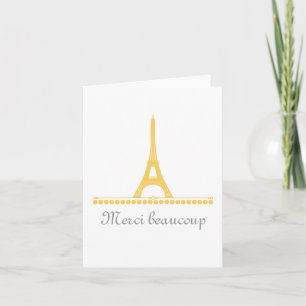 Parisian Chic Thank You Card, Yellow Card