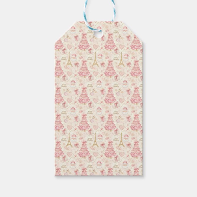 Parisian Coquette Christmas Gift Tags (Front)
