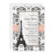Parisian Coral Peach Bridal Shower Invitations