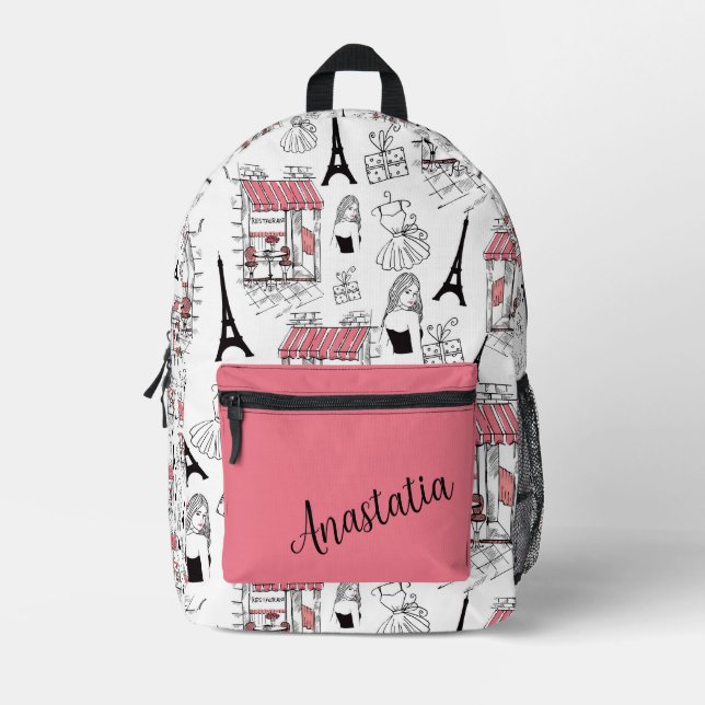 Parisian Daydream Backpack — Customisable Style (Front)