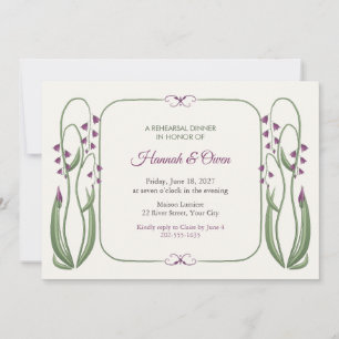 Parisian Diptych Rehearsal Dinner Invitation