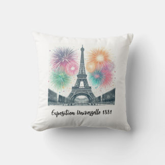 Parisian Dreams: Eiffel Tower 1889 Cushion