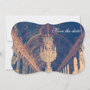 Parisian Elegant chandelier save the date