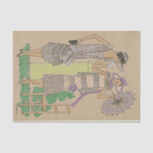 Parisian Fashion Flappers Tissue Paper
