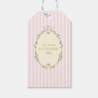 Parisian French Patisserie Vintage Party Pink  Gift Tags