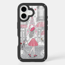Parisian Girl – Cute Eiffel Tower & Café Street
