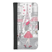 Parisian Girl – Cute Eiffel Tower & Café Street