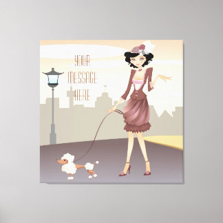 Parisian Girl Wrapped Canvas