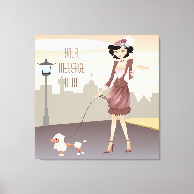 Parisian Girl Wrapped Canvas (Front)