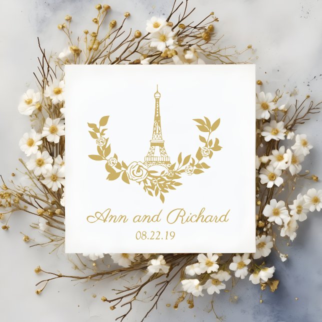 Parisian-inspired with a romantic flower wreath rubber stamp ( Parisian-inspired with a romantic flower wreath  Rubber Stamp.)