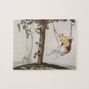 Parisian Ladies at Montmorency, plate 41 from 'Le Jigsaw Puzzle