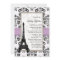 Parisian Lilac and Black Bridal Shower Invitations