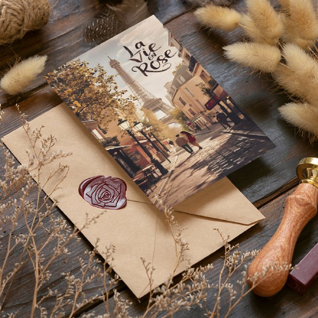 Parisian Love Story A Stroll With The Eiffel Tower Postcard (Creator Uploaded)