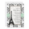 Parisian Mint and Black Bridal Shower Invitations