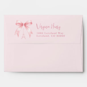 Parisian Pink Bridal Shower Envelope