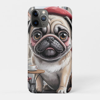 Parisian Pug at Sidewalk Cafe Case-Mate iPhone Case