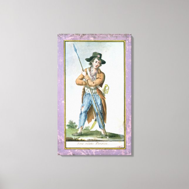 Parisian Sans-culotte Canvas Print (Front)