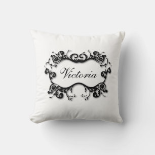 Parisian Scrolls Your Text Cushion