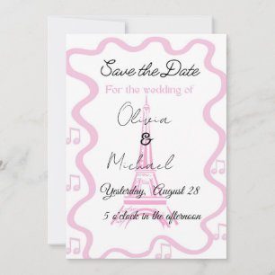 Parisian style with the tower wedding invitation