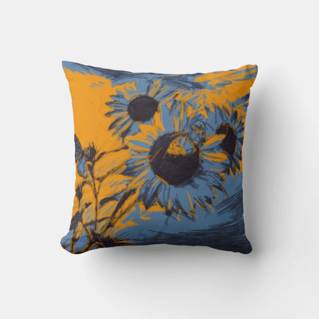 Parisian Sunflower Cushion (Front)