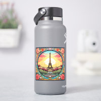 Parisian Sunset Eifel Tower Paris French Floral