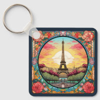 Parisian Sunset Eiffel Tower Paris French Floral