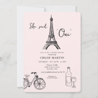 Parisian theme 'She sai Oui' Bridal shower