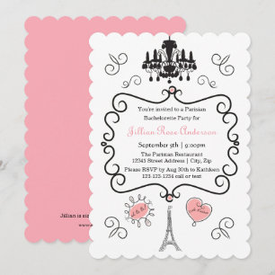 Parisian Themed - Bachelorette Party Invitation