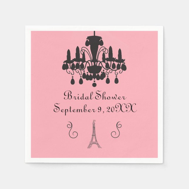 Parisian Themed Bridal Shower - Napkin (Front)