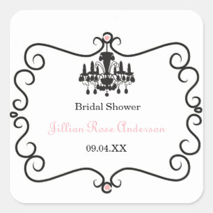 Parisian Themed Bridal Shower - Square Sticker