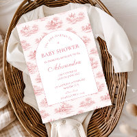 Parisian Toile Baby Shower Pink