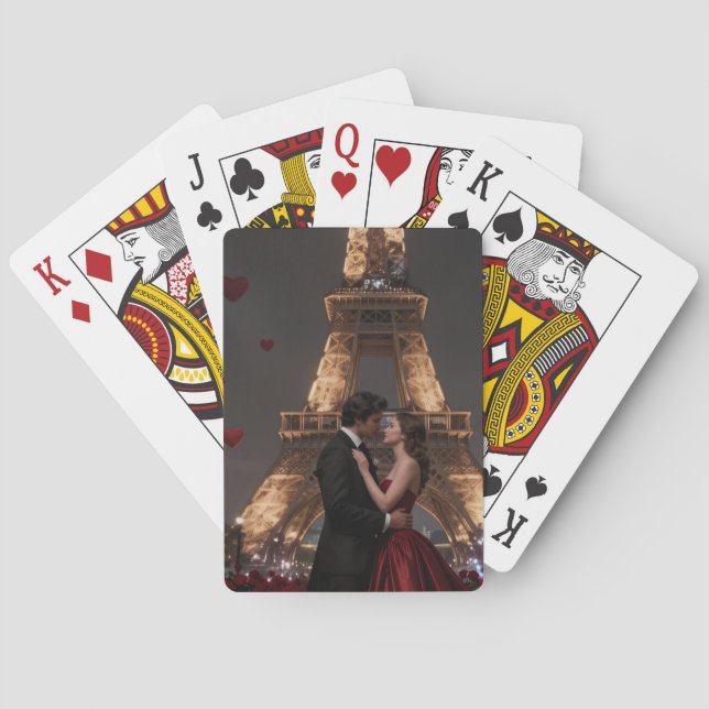 Parisian Valentines Day Playing Cards (Back)