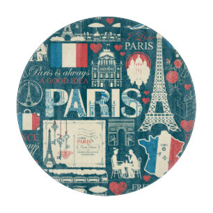 Parisian Vintage: French Republic Elegance Cutting Board