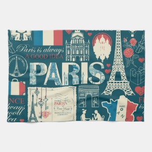 Parisian Vintage: French Republic Elegance Tea Towel