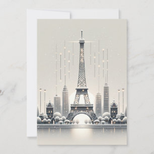 Parisian Winter Elegance - Christmas in the City Holiday Card