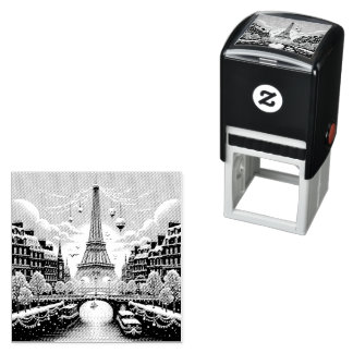 Parisian Winter Elegance - Christmas in the City Self-inking Stamp
