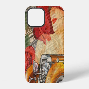 Parisian Woman: Eiffel Tower Retro. iPhone 12 Case