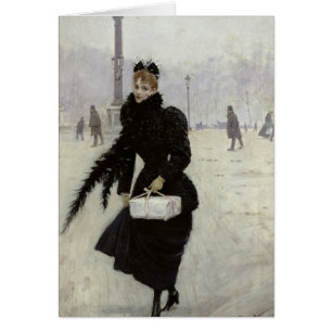 Parisian woman in the Place de la Concorde
