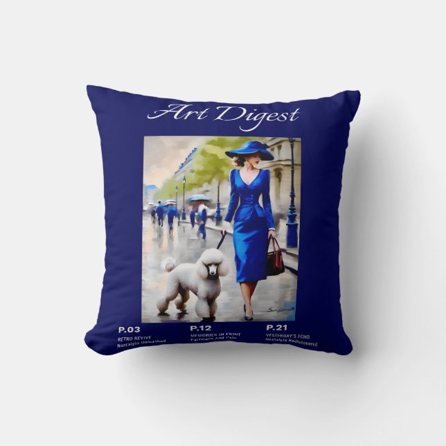 Parisians And Pets  Cushion (Front)
