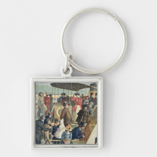 Parisians Returning from the Countryside Key Ring