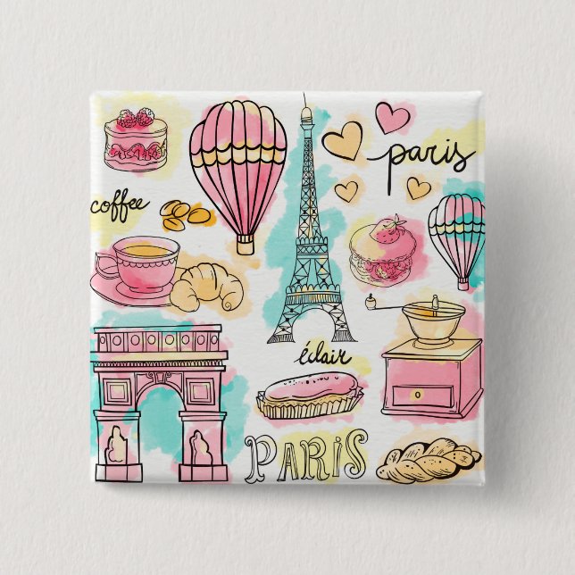 Paris's Stuff 15 Cm Square Badge (Front)