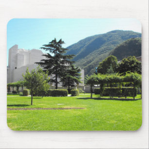 Park and mountain at Bolzano in Italy Mouse Pad