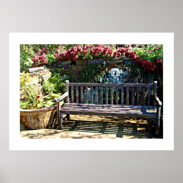 Park Bench Garden Poster (Front)