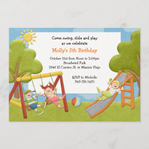Park Birthday Party Invitation