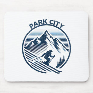 Park city ski resort winter skiing utah mouse pad