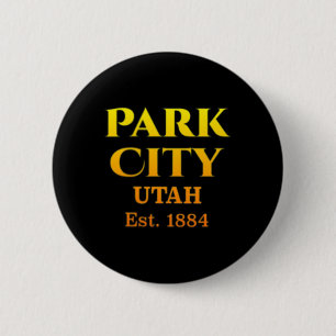Park City Utah Chest Pocket Logo Deer 2 Sided 6 Cm Round Badge