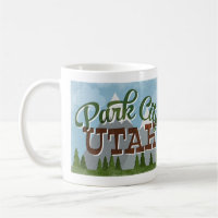 Park City Utah Fun Retro Snowy Mountains