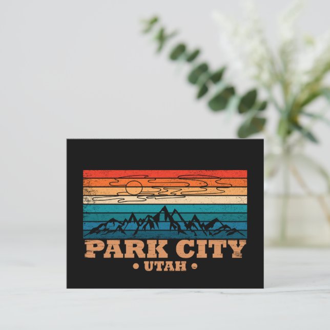Park city utah holiday postcard (Standing Front)